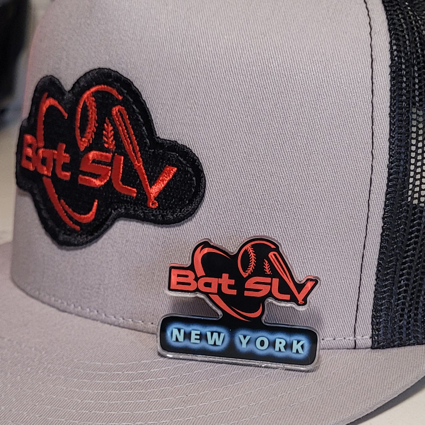 Bat SLV Crystal CLR Acrylic Pins