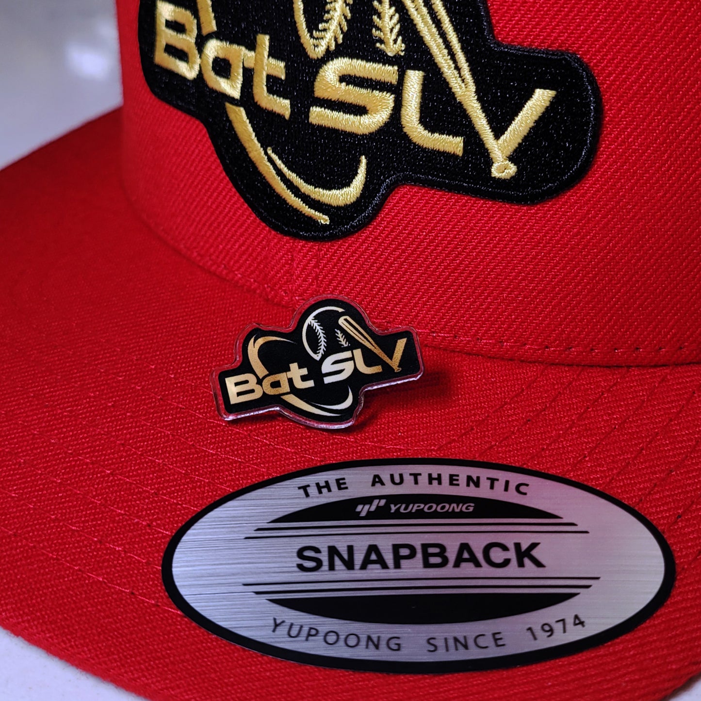 Bat SLV Gold Baseball Snapback Hats Summer 2025 Edition