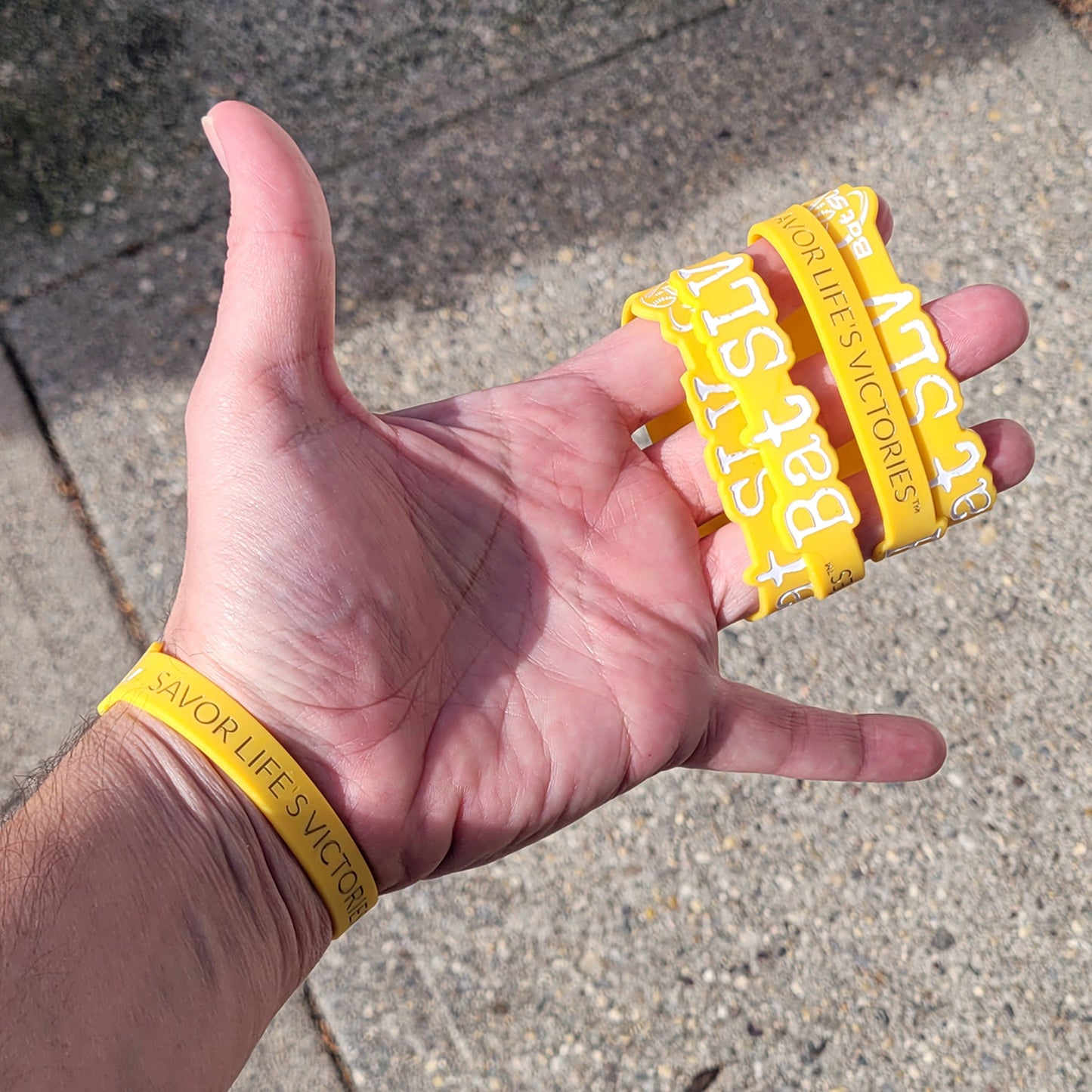 SLV Gold Savor Life's Victories™ Die-Cut Wristband 2025