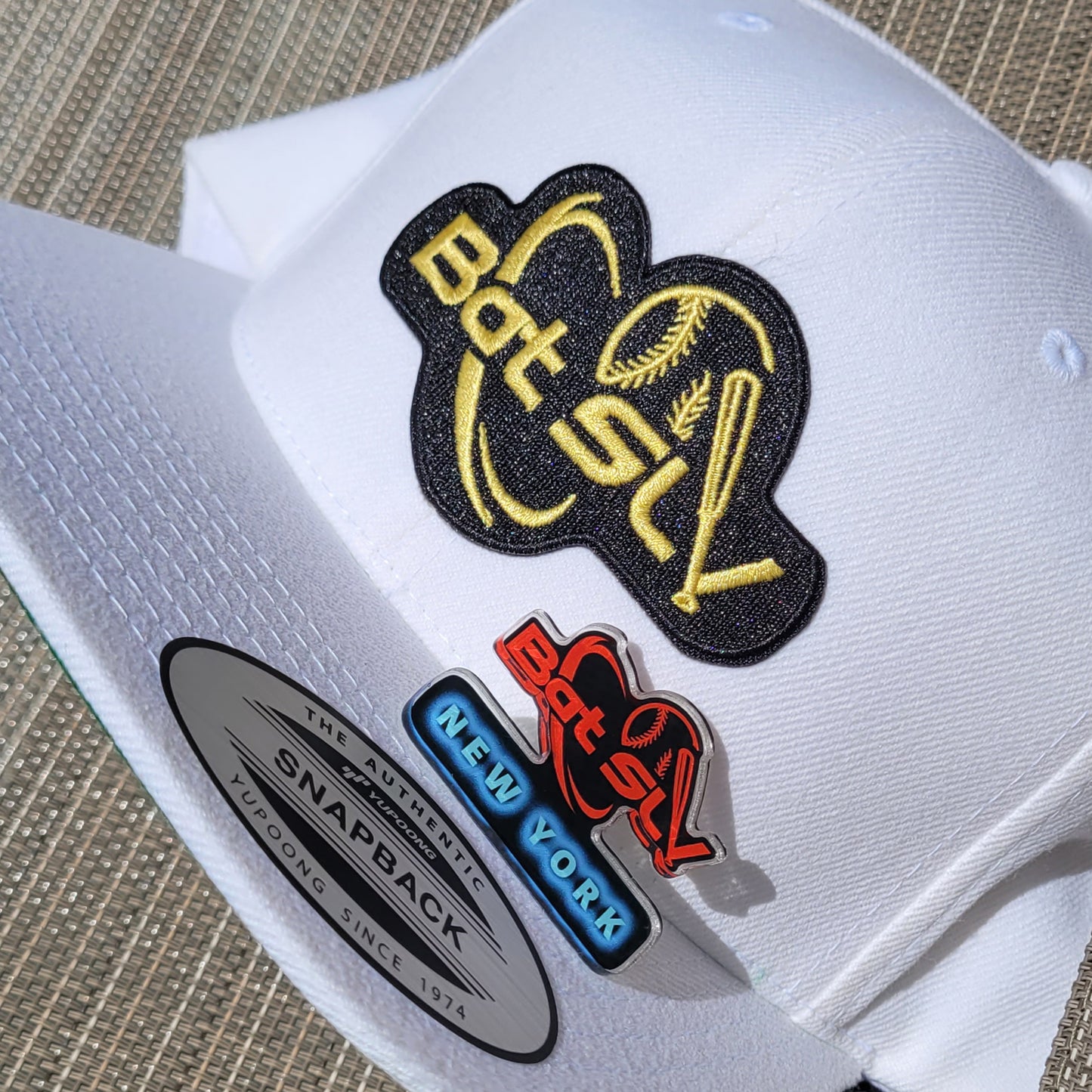 Bat SLV Gold Baseball Snapback Hats Summer 2025 Edition