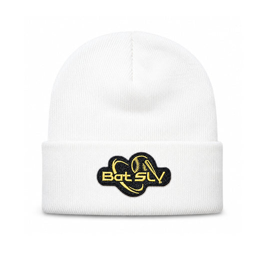 Bat SLV Dugout Knit Hat Raised Patch Design
