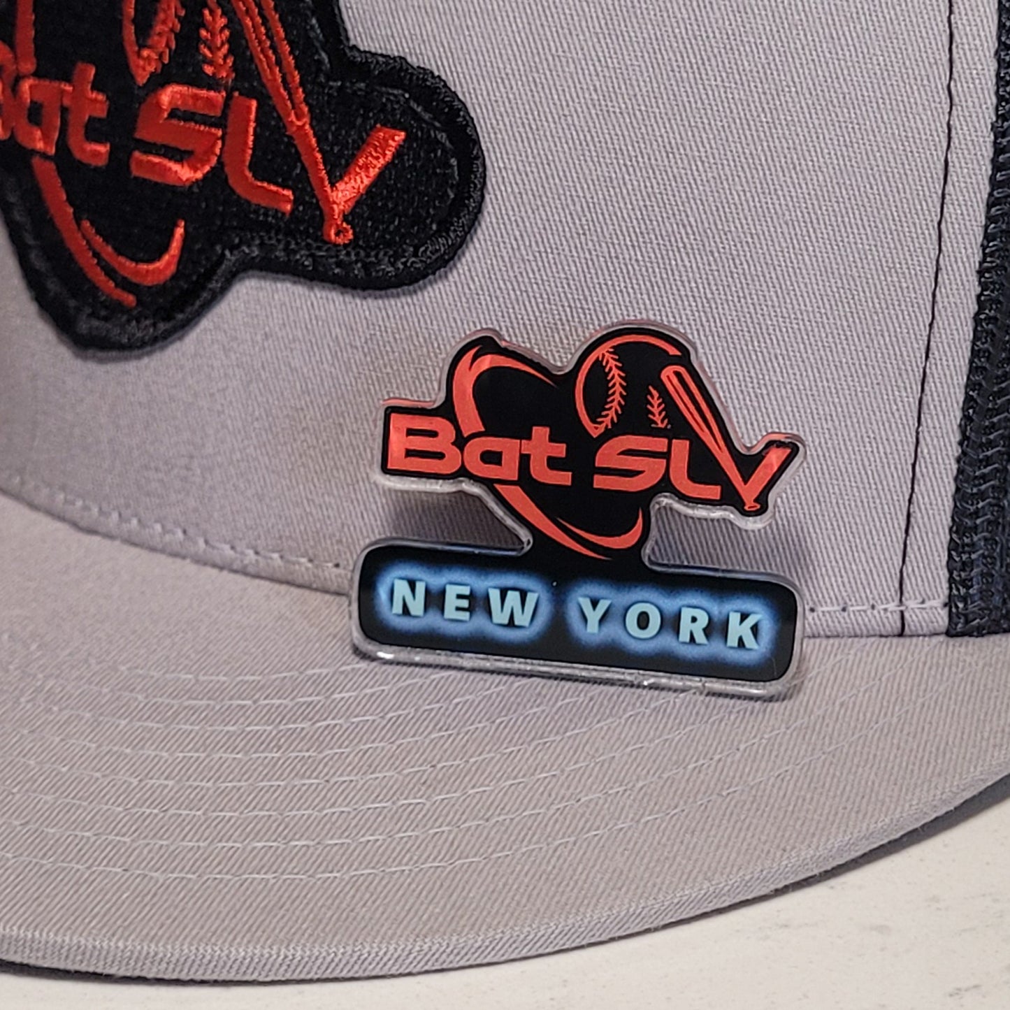 Bat SLV Crystal CLR Acrylic Pins