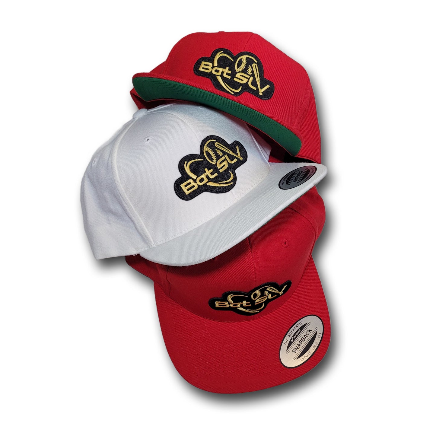 Bat SLV Gold Baseball Snapback Hats Summer 2025 Edition