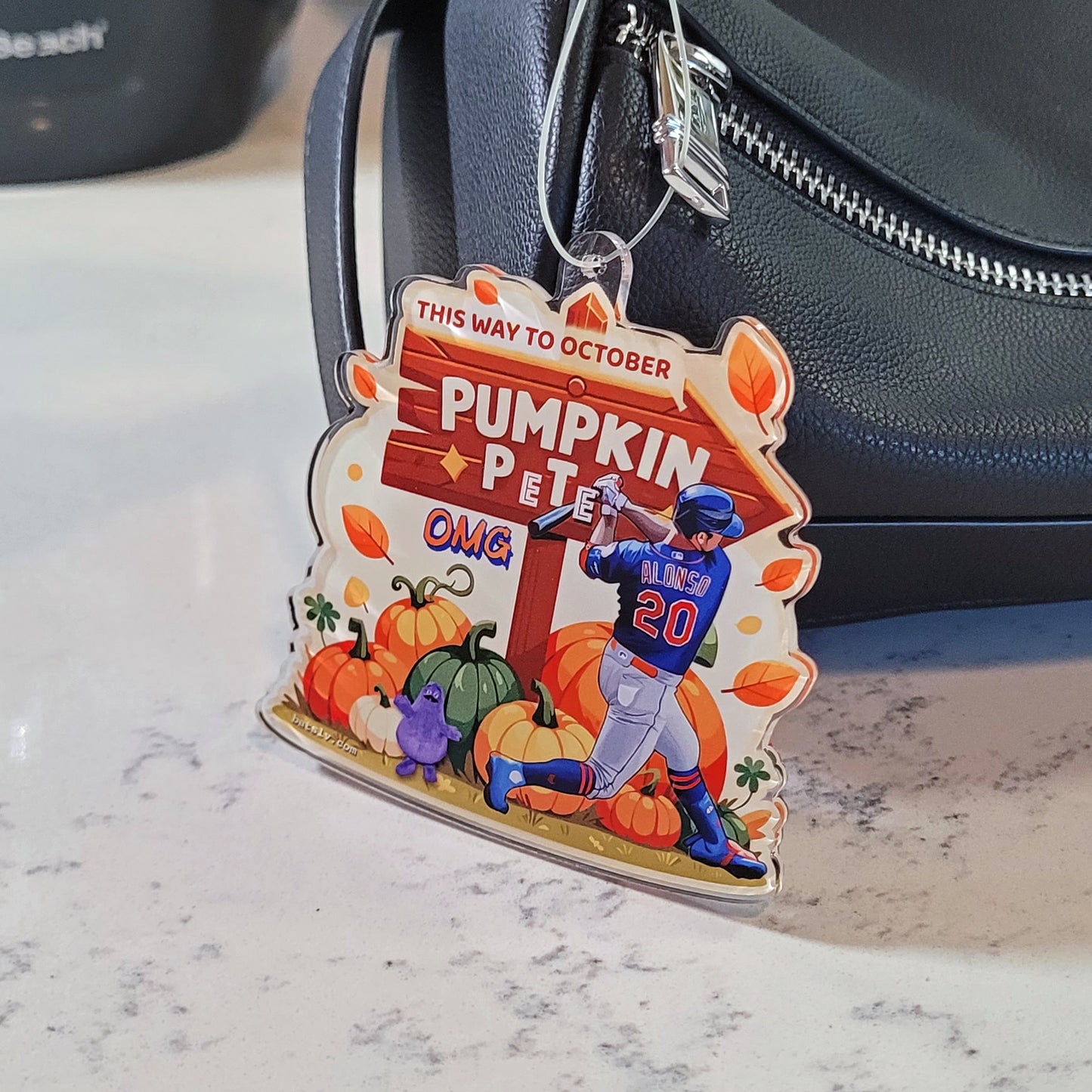 Mets OMG Magnet Pete Alonso 'Pumpkin Pete' Acrylic Exclusive Limited Edition 3"x3"