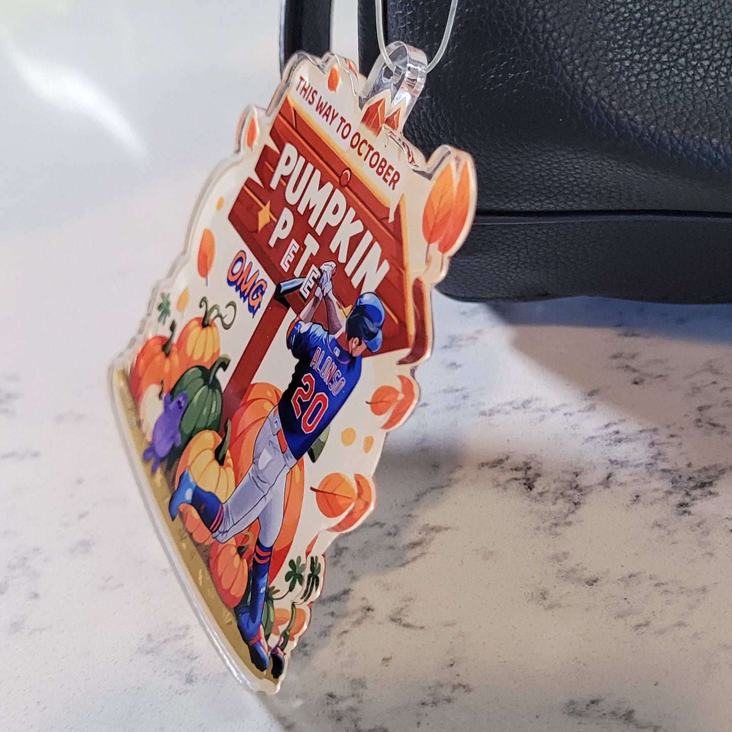 Mets OMG Magnet Pete Alonso 'Pumpkin Pete' Acrylic Exclusive Limited Edition 3"x3"