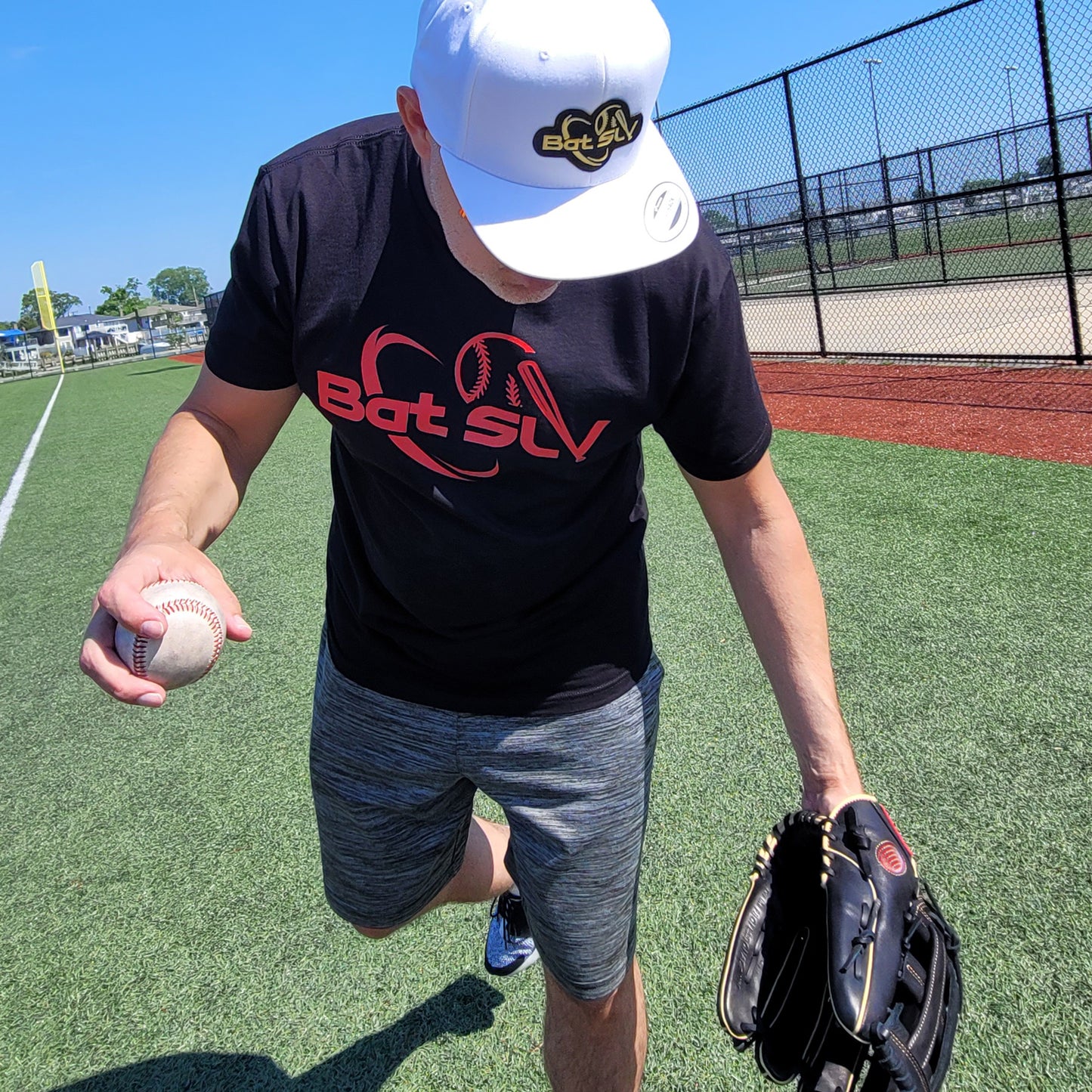 Bat SLV Gold Baseball Premium Quality Tee Shirt